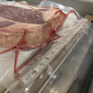 Seal Cut Vacuum Packaged Steak