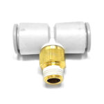 Fitting, Branch Tee, 10mm x 1/8" pipe, replacement for Rollstock Inc part # 31P2015