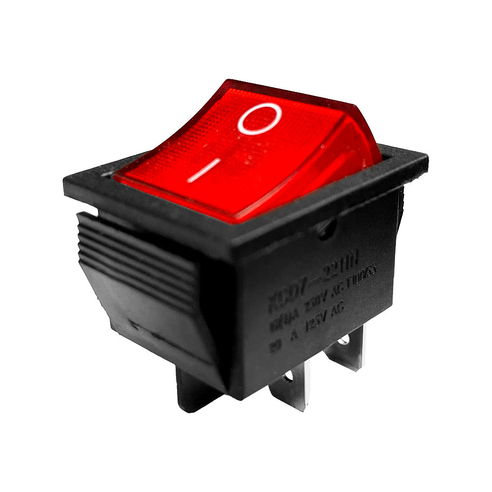 Vac100 ON/OFF Red Rocker Switch