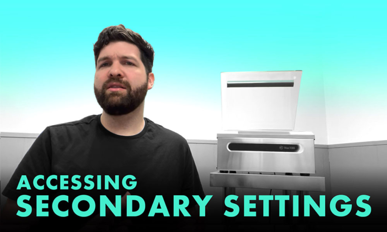 How to Access Secondary Settings - Vac100